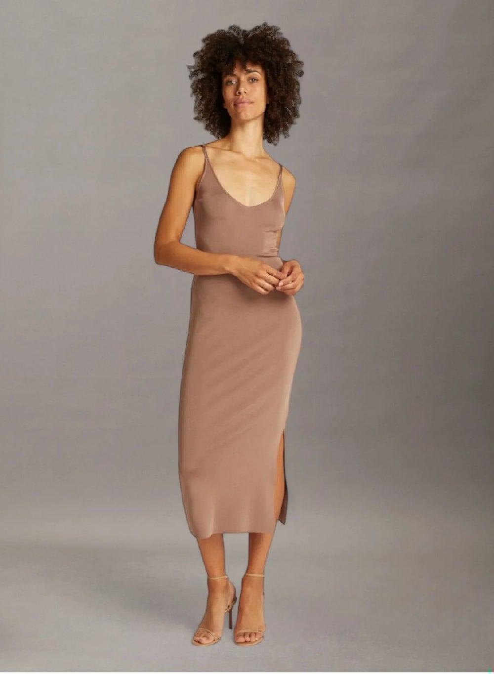 Shine Viscose Knit Slip Dress - Image 1