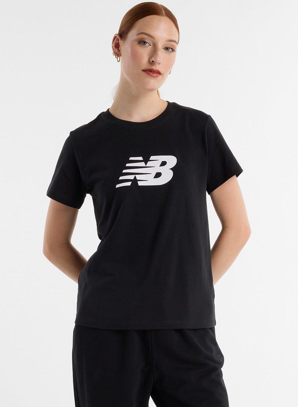 Women's Graphic Cotton T-Shirt with Logo Print - Image 1