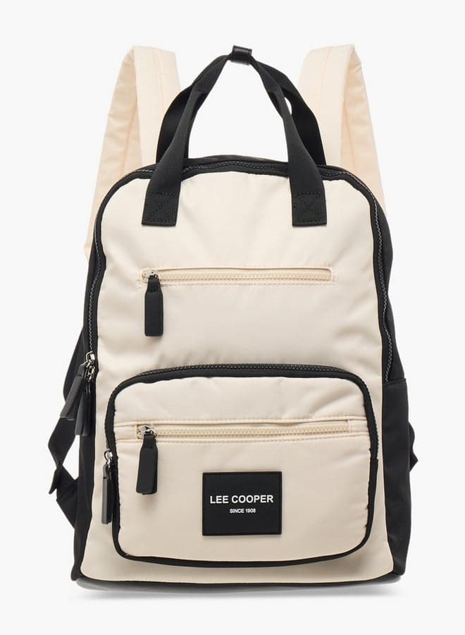 Colourblock School Backpack 31x13x38 cm with Laptop Sleeve - Image 1