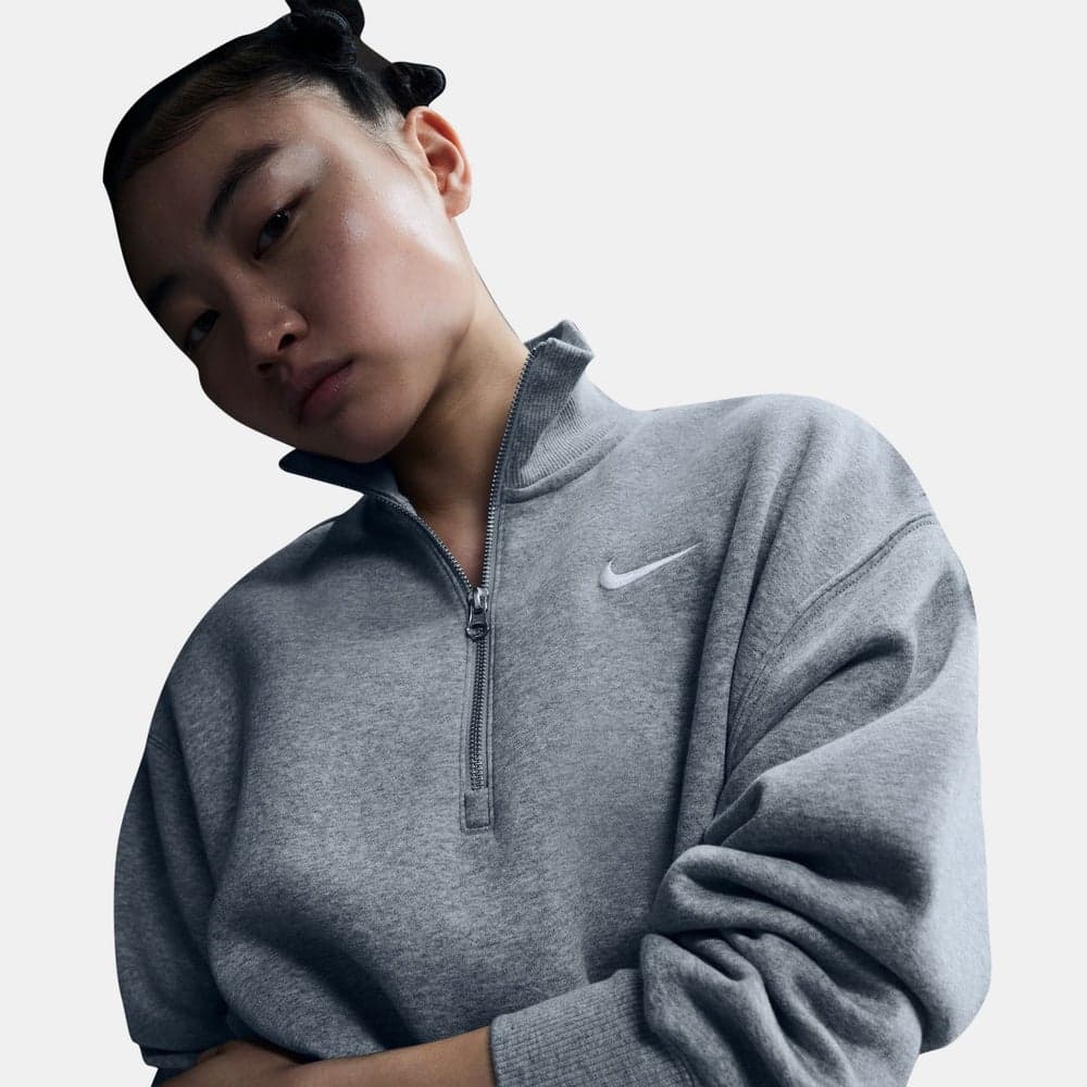 Nike Phoenix Fleece 1/2-Zip Cropped Sweatshirt - Image 1
