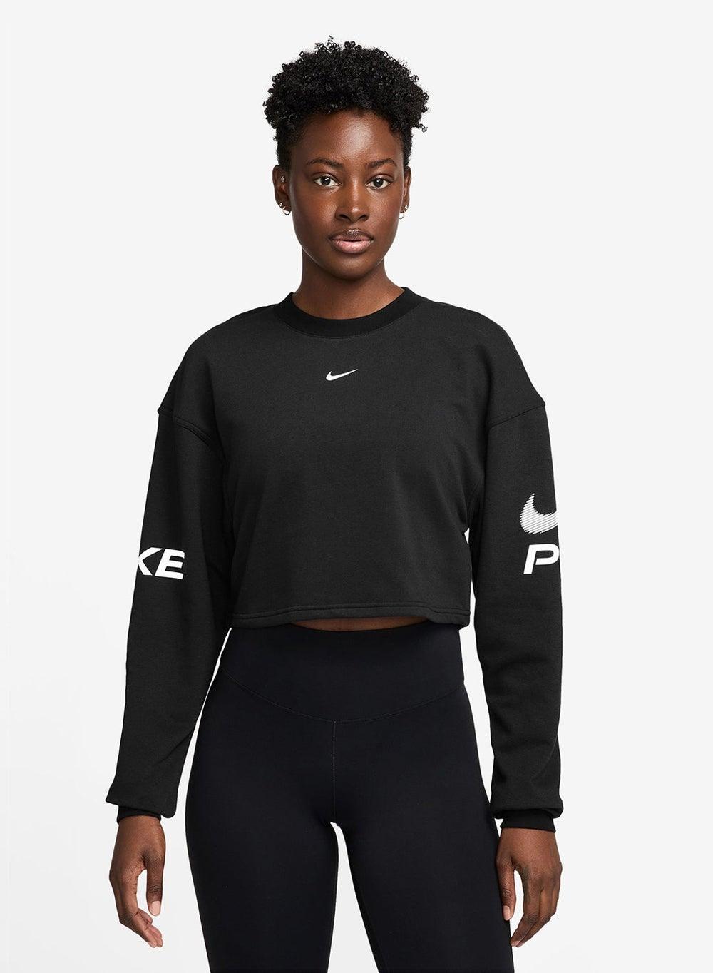 Nike Pro Dri-FIT Fleece Graphic Crewneck Sweatshirt - Image 1