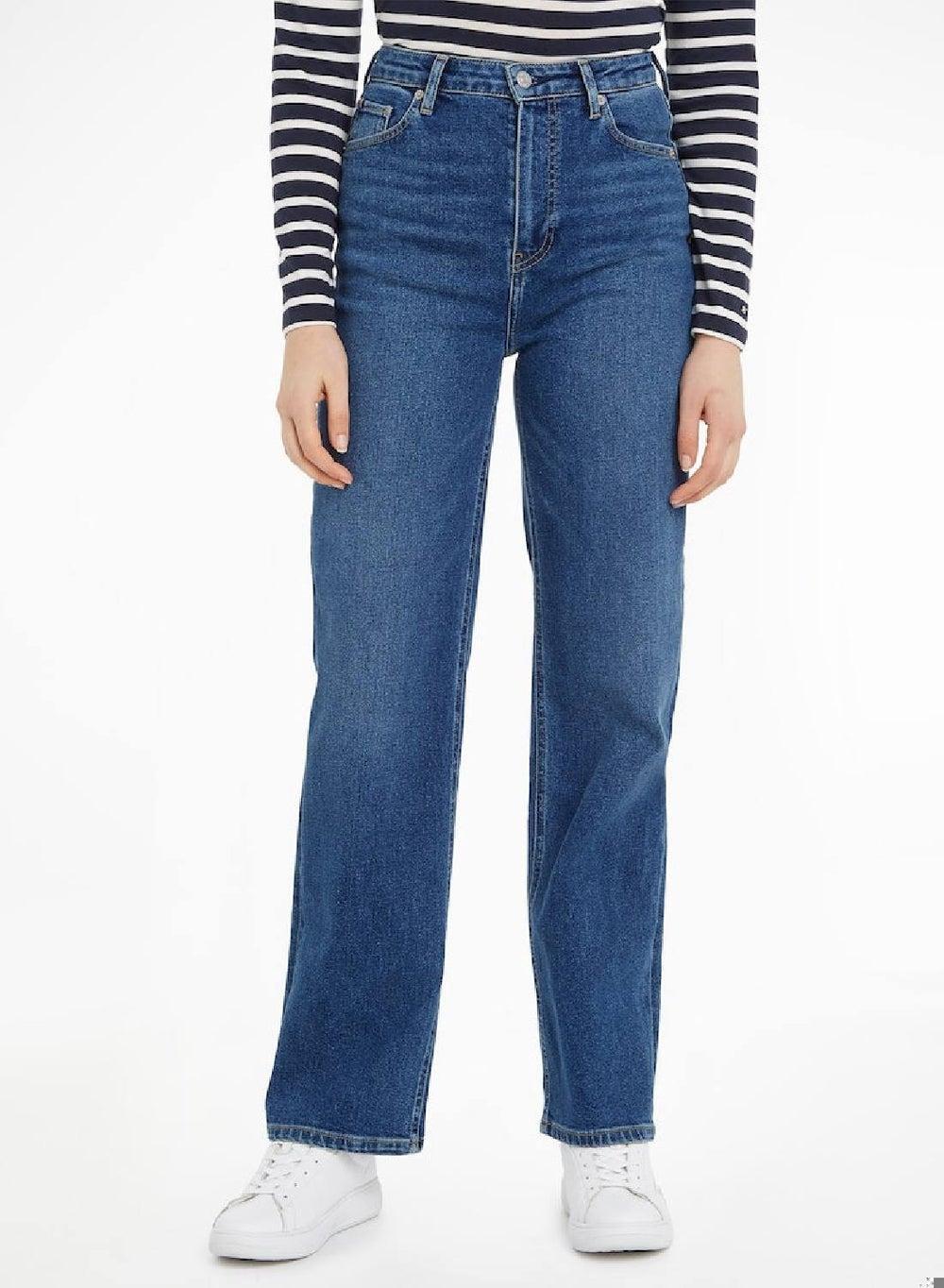 High Rise Relaxed Straight Jeans for Everyday Wear - Image 1