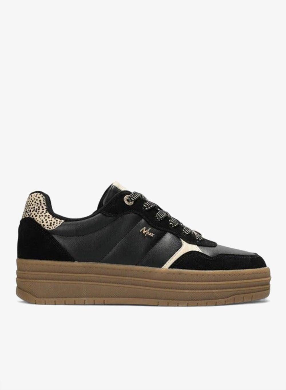 Panelled Lace-Up Sneakers with Gum Sole - Image 1
