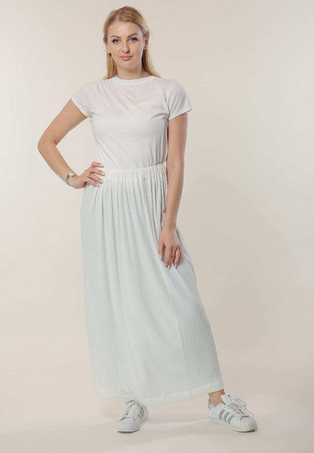 Pleated High Waist Maxi Skirt for Elegant Everyday Wear - Image 1