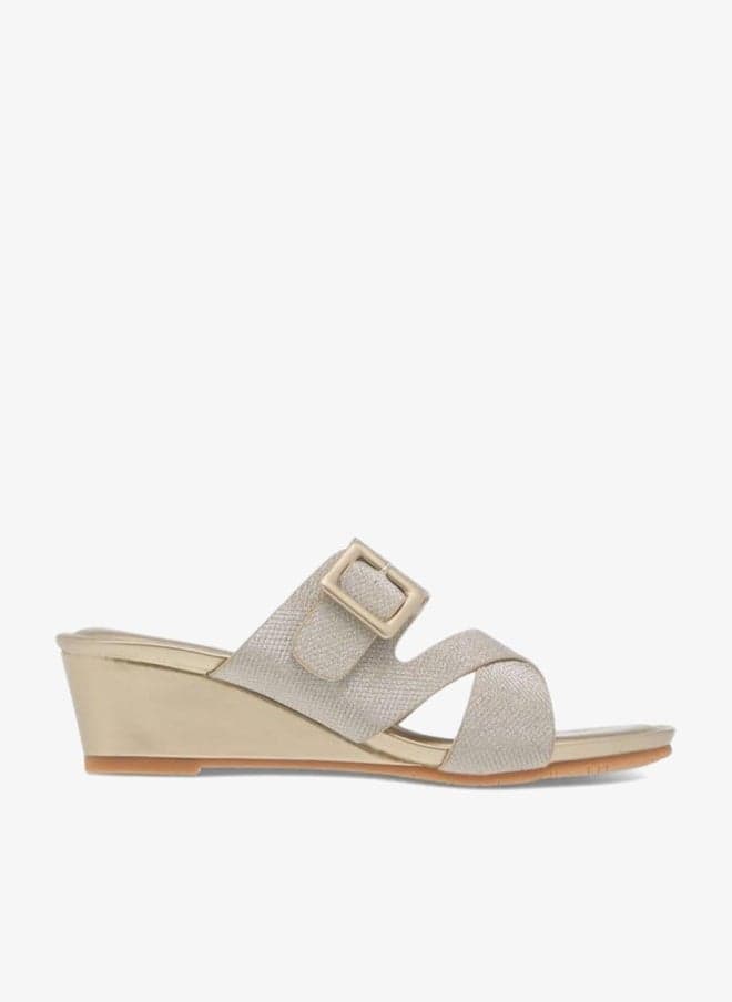 Women's Textured Slip-On Wedge Sandals - Image 1