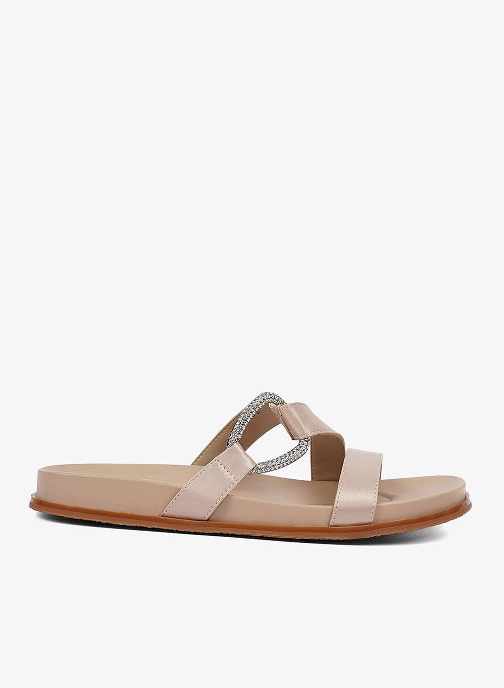 Women's Cross Strap Flat Sandals - Image 1