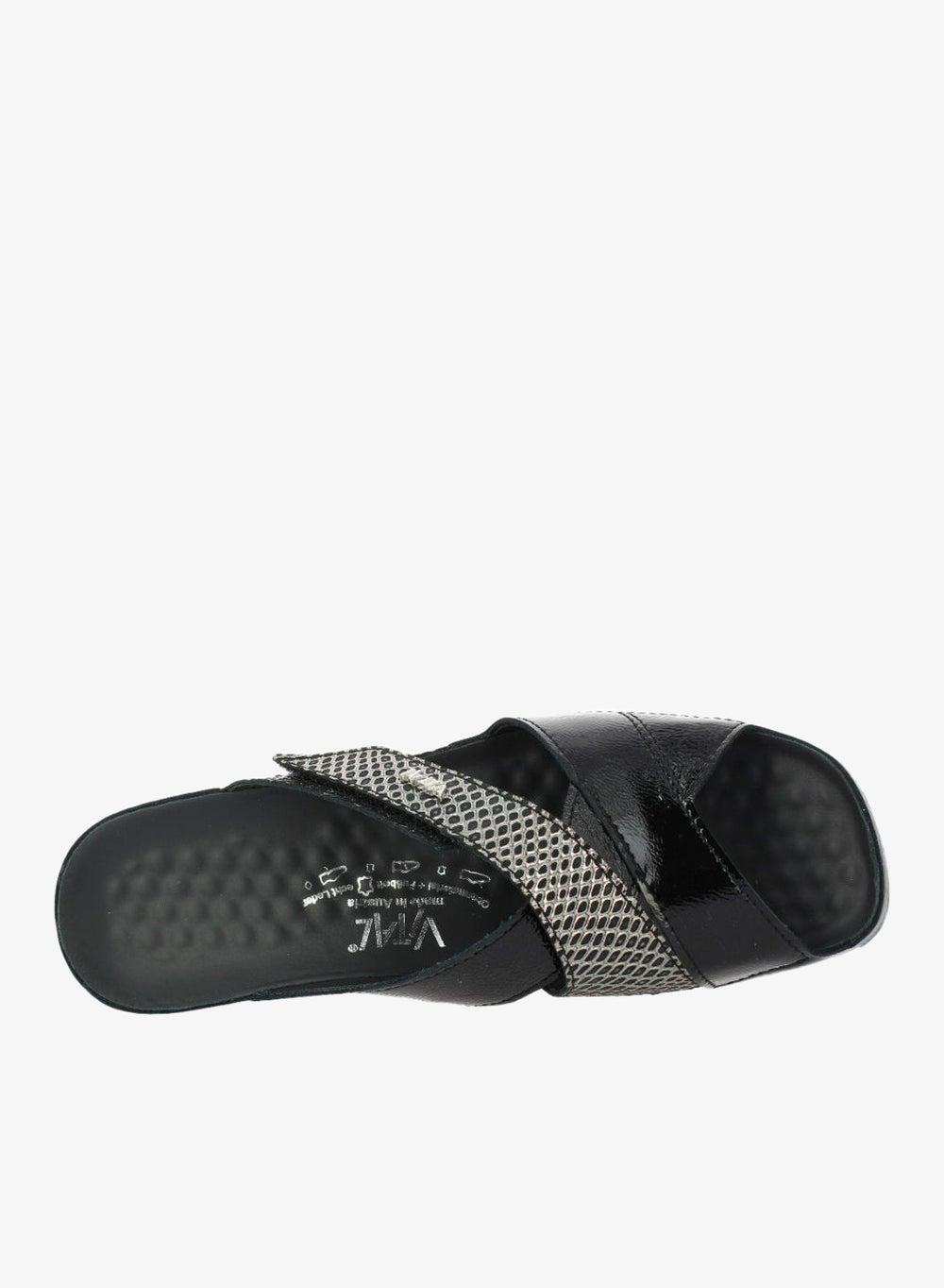 148-887 Vital Joy Ladies Block Heel Sandals, Naplack/Fox 05034AS Schwarz - Image 1