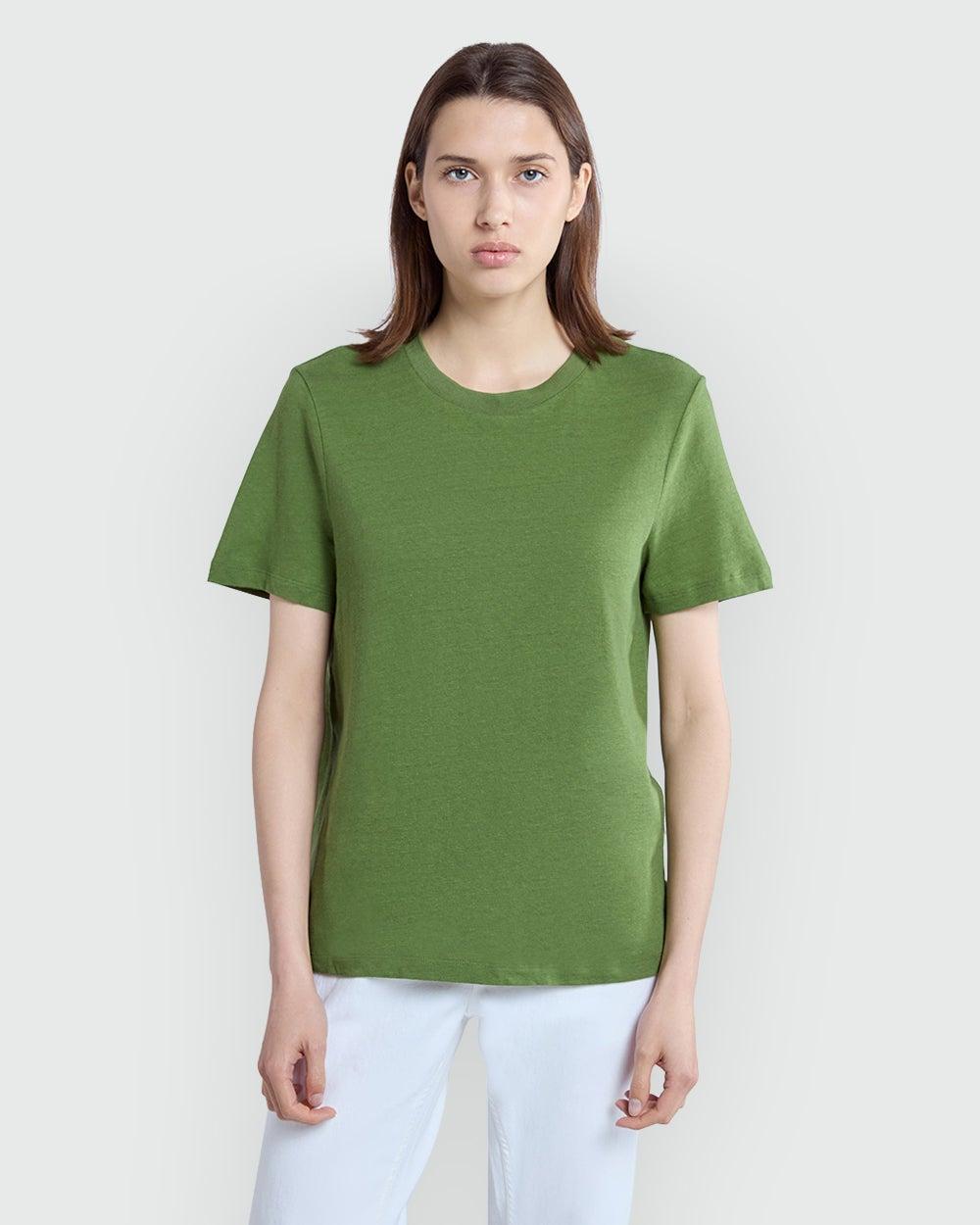 Military Green Casual Classic Tee for Everyday Wear - Image 1