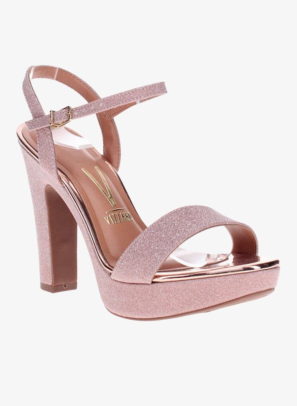 Vizzano Rose Gold High Heel Sandals, Made in Brazil - Image 1