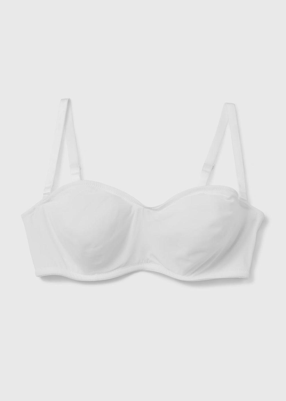 White Non-Padded Multiway Bra for DD+ Support - Image 1