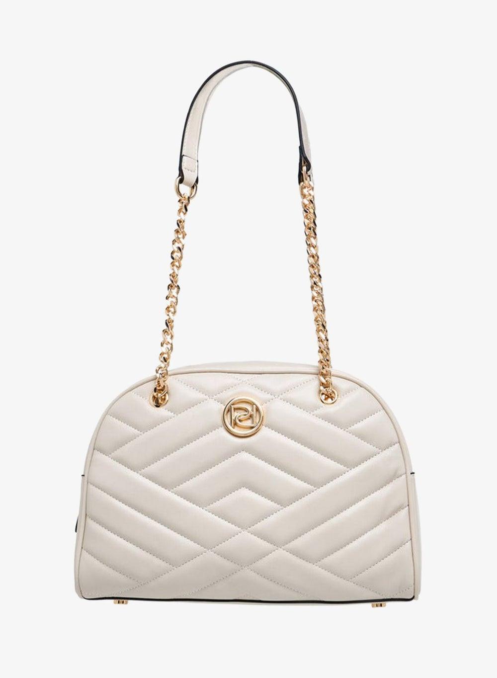 Quilted Shoulder Bag with Zip Closure - Image 1