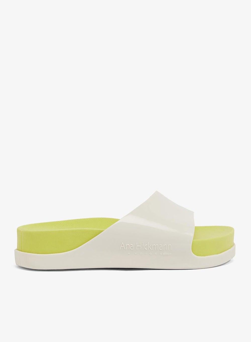 Slide Soul Women’s Anti-Slip Sole Slides White/Yellow - Image 1