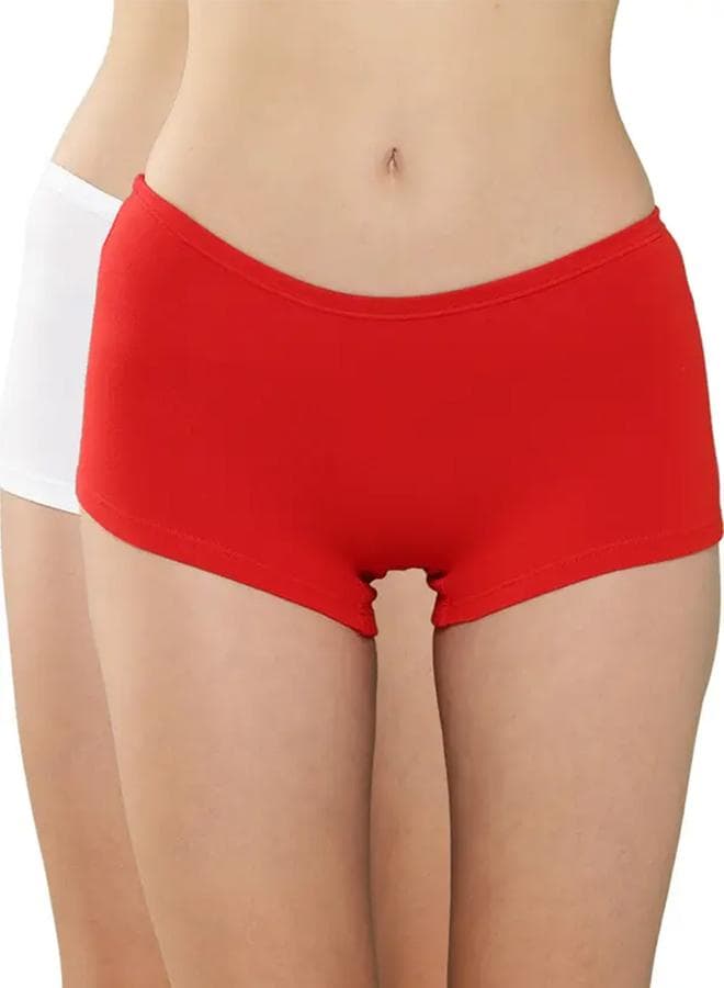 Leading Lady Pack of 2 Solid Cotton Boyshorts - Image 1