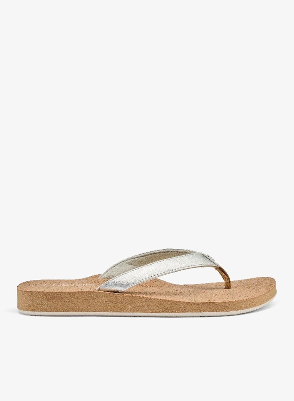 Capri Bounce Metallic Cork Wedge Flip-Flops - Image 1