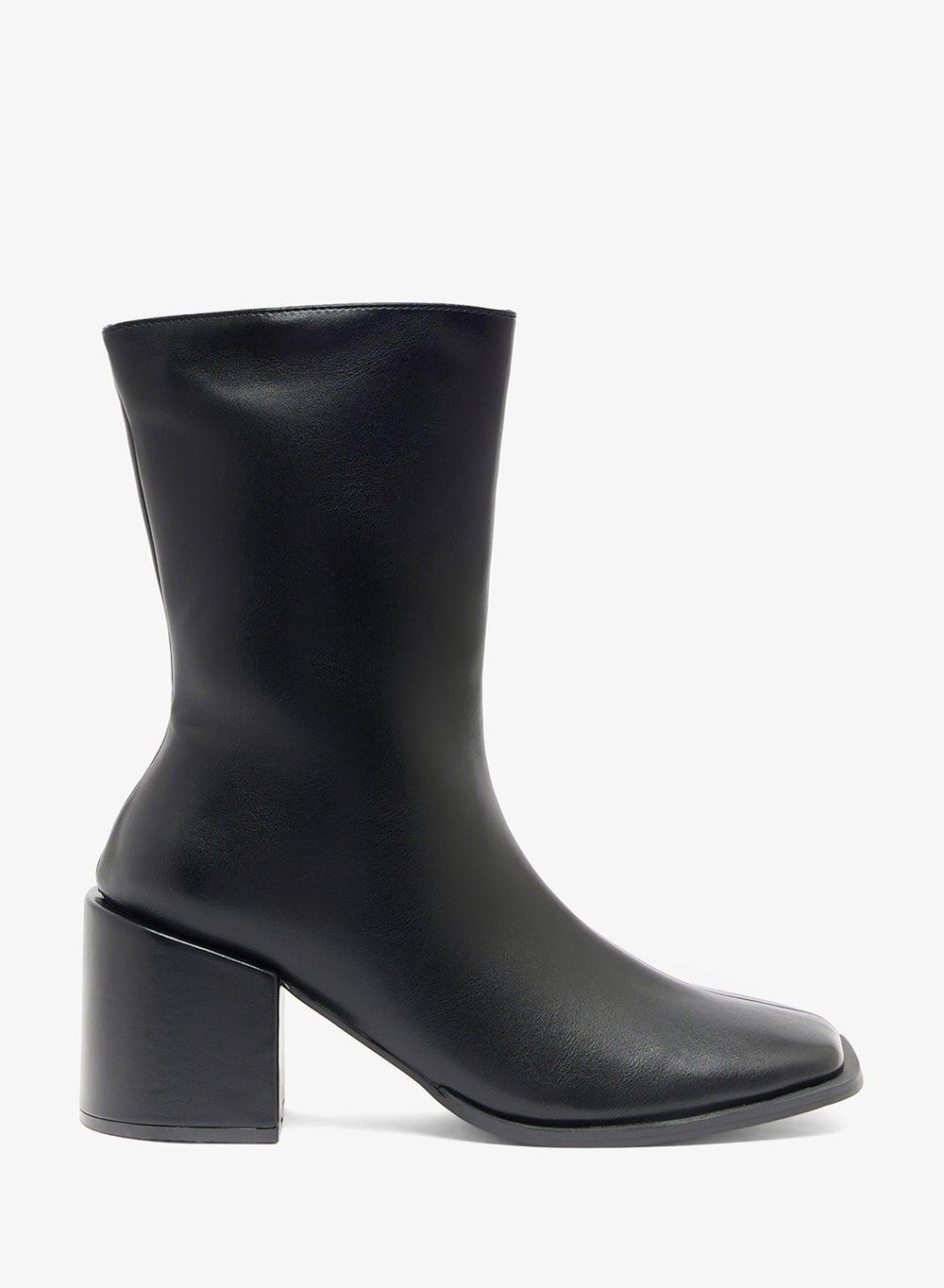 Casual Western Square-Toe Heeled Ankle Boots - Image 1