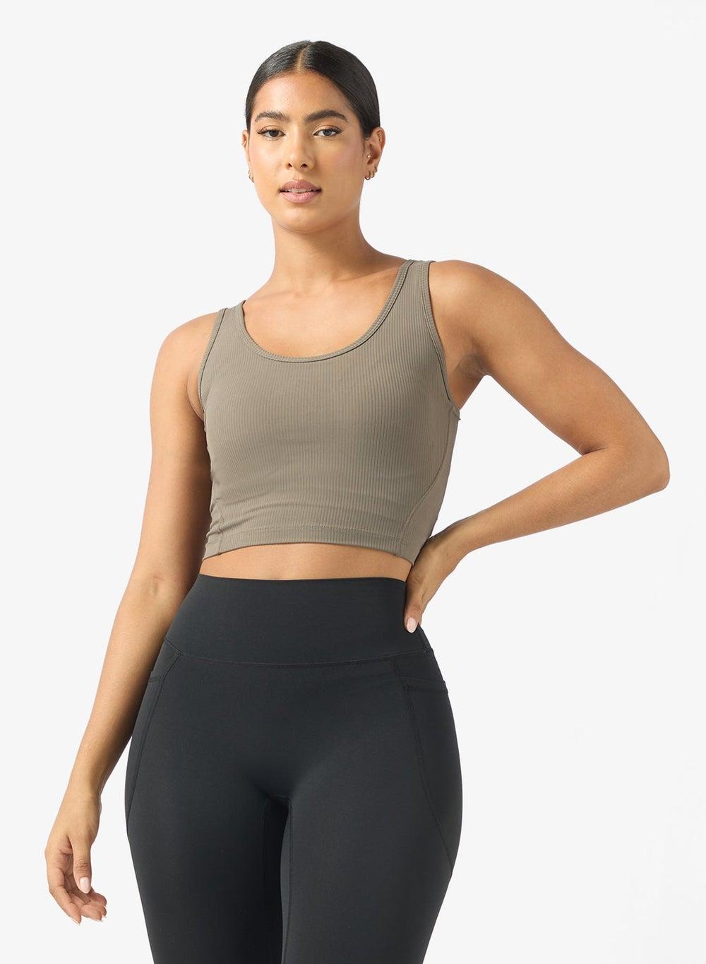 ANTA Women's Tight Workout Training Commute Tank Grey - Image 1