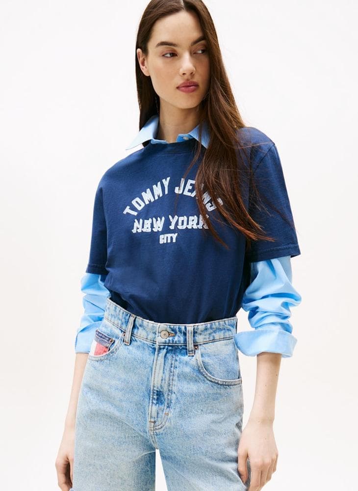 Graphic Crew Neck Cotton T-Shirt - Image 1