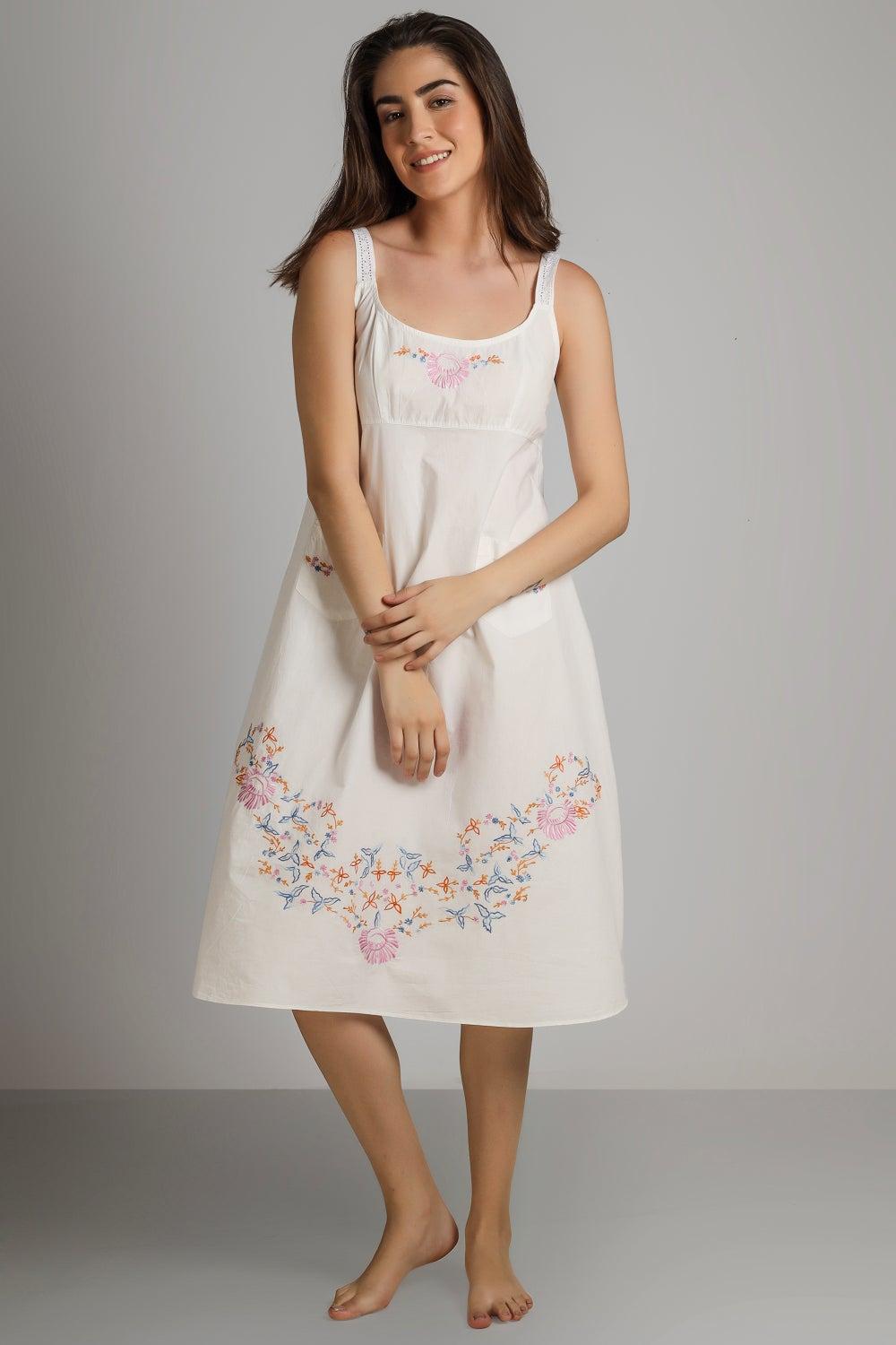 Carly Embroidered Night Dress - Image 1