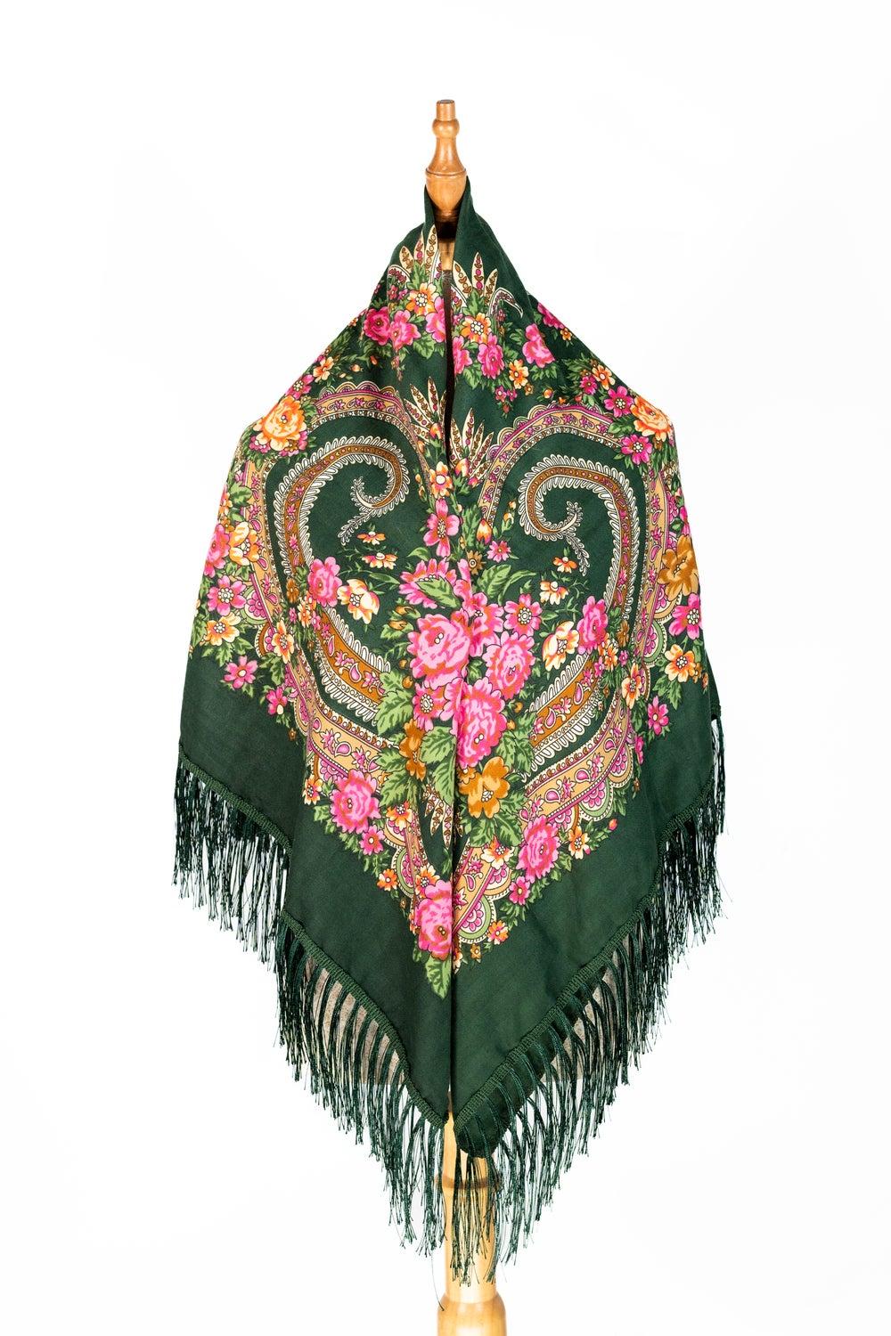 Vera Women's Eastern European Cotton Tassel Shawl - Image 1