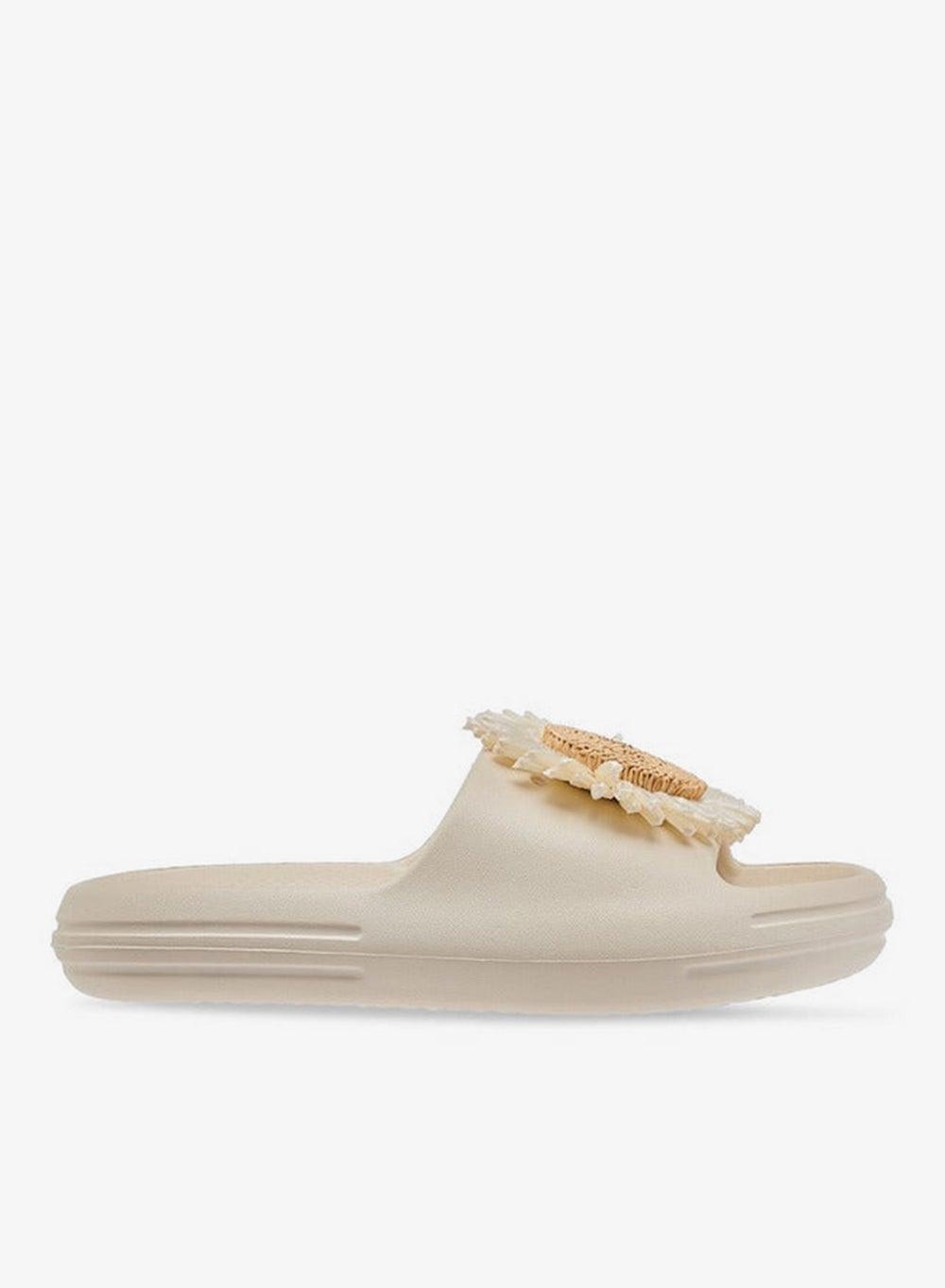 Girls Floral Accent Slip-On Slides by Aqua - Image 1