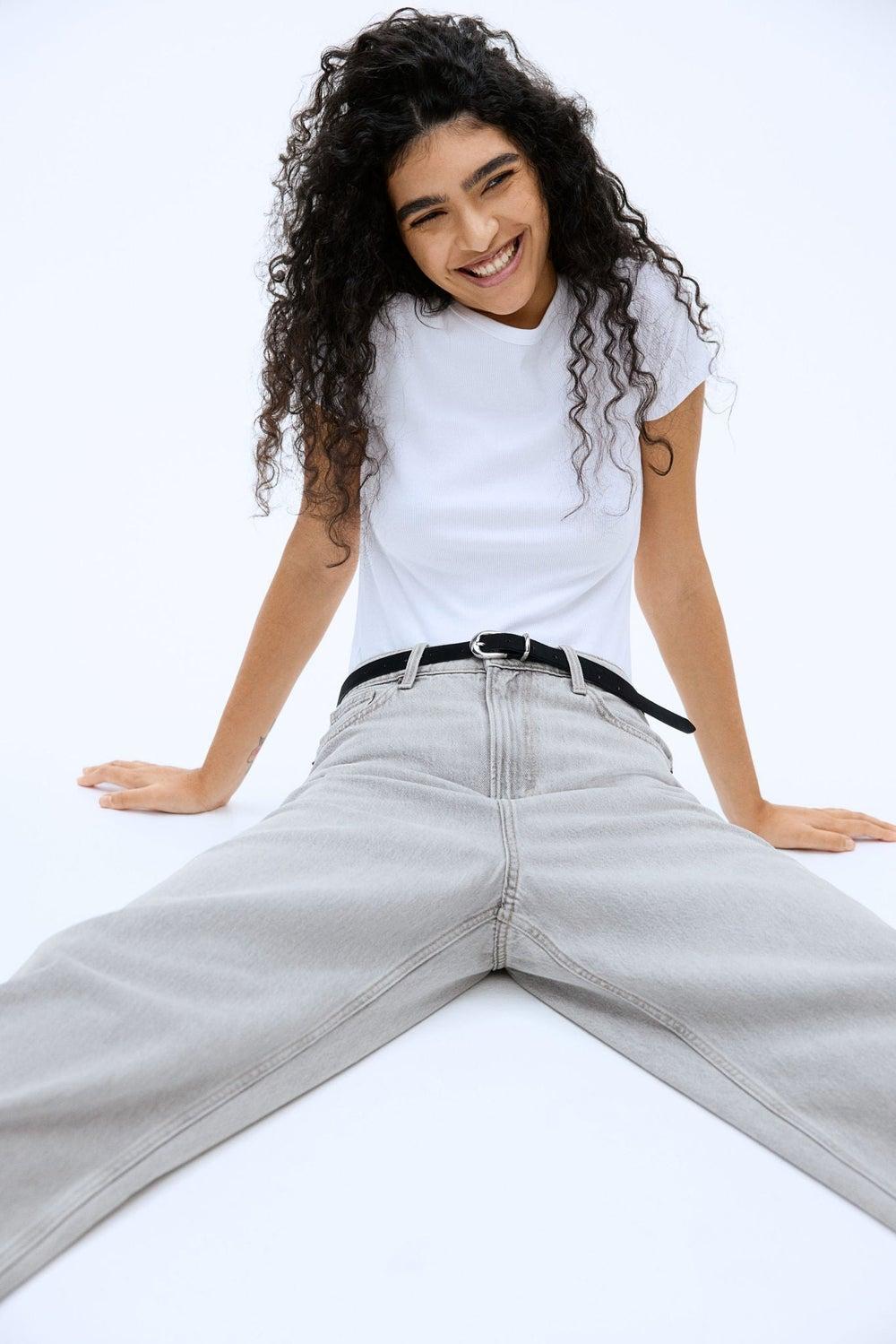 Barrel High Jeans in Rigid Cotton Denim - Image 1