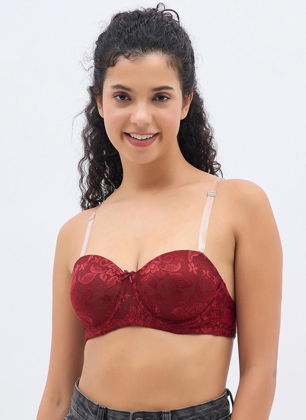 Clovia Invisi Padded Wired Strapless Bra with Transparent Straps - Image 1