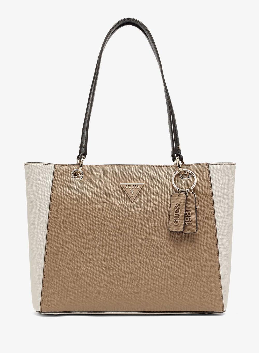 Noelle II Brown PU Tote Bag - Image 1