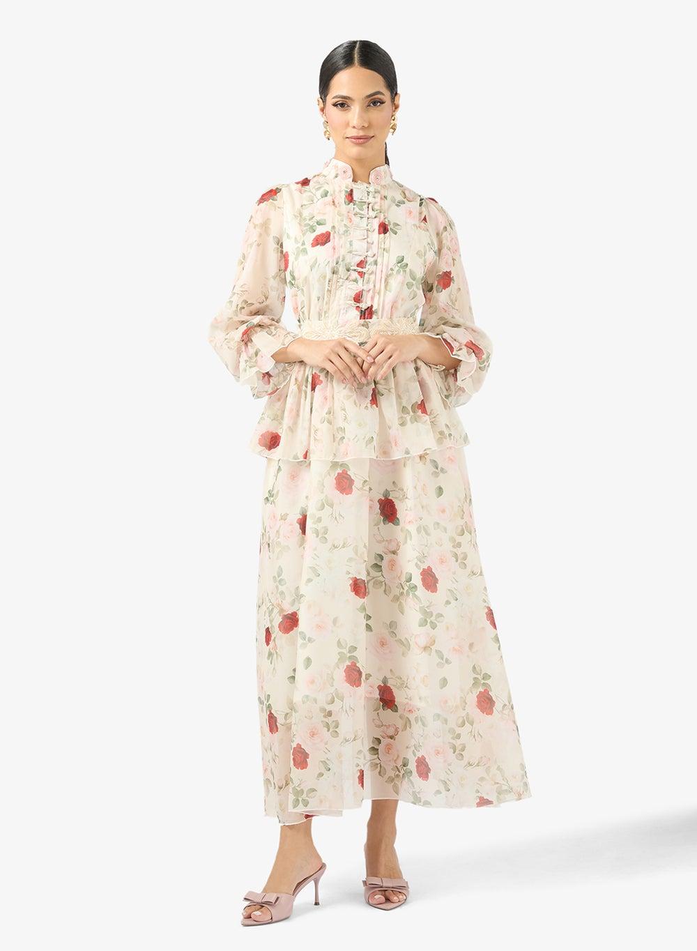 Floral Print Dress Set - Image 1