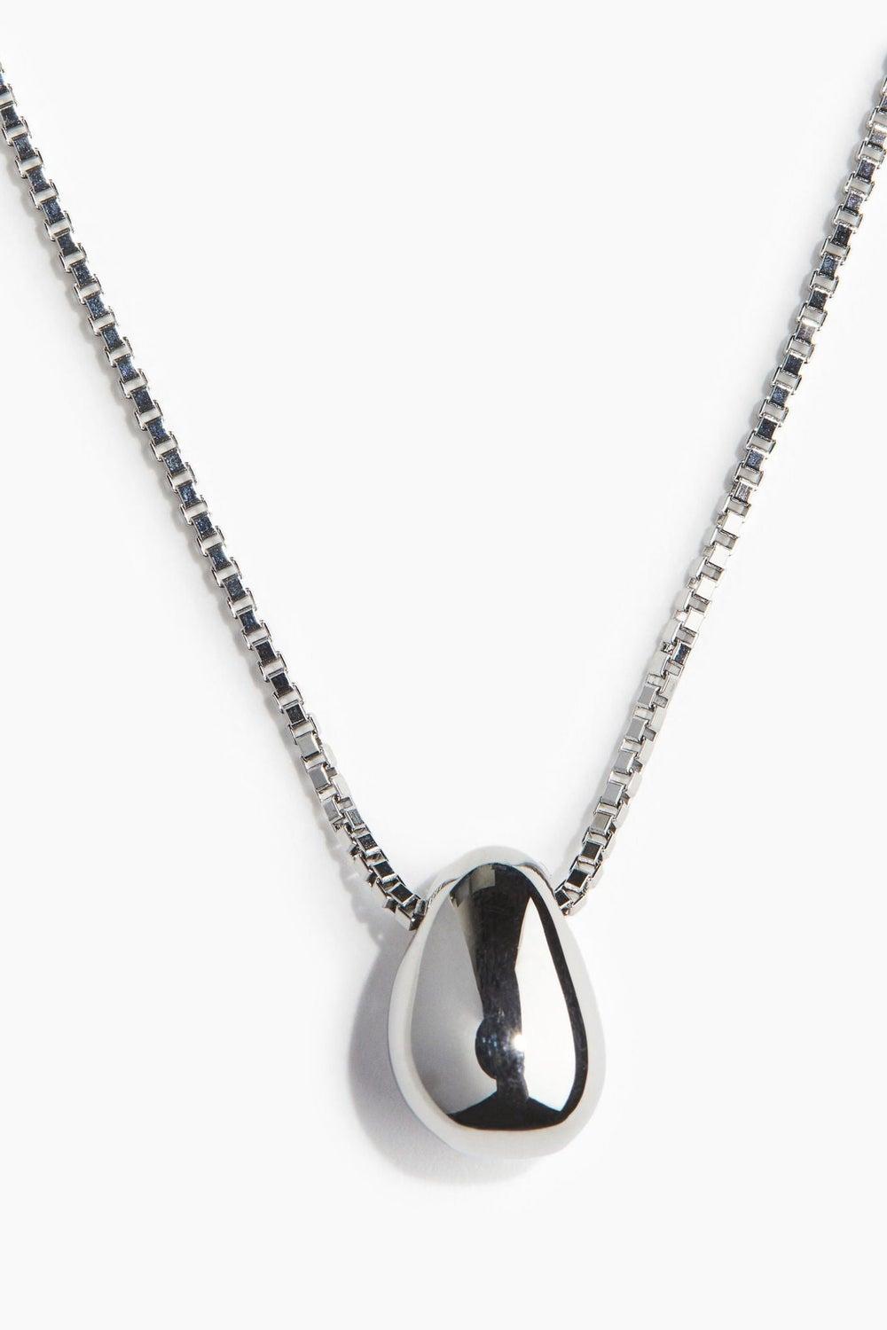 Stainless Steel Pendant Necklace with Adjustable Box Chain - Image 1