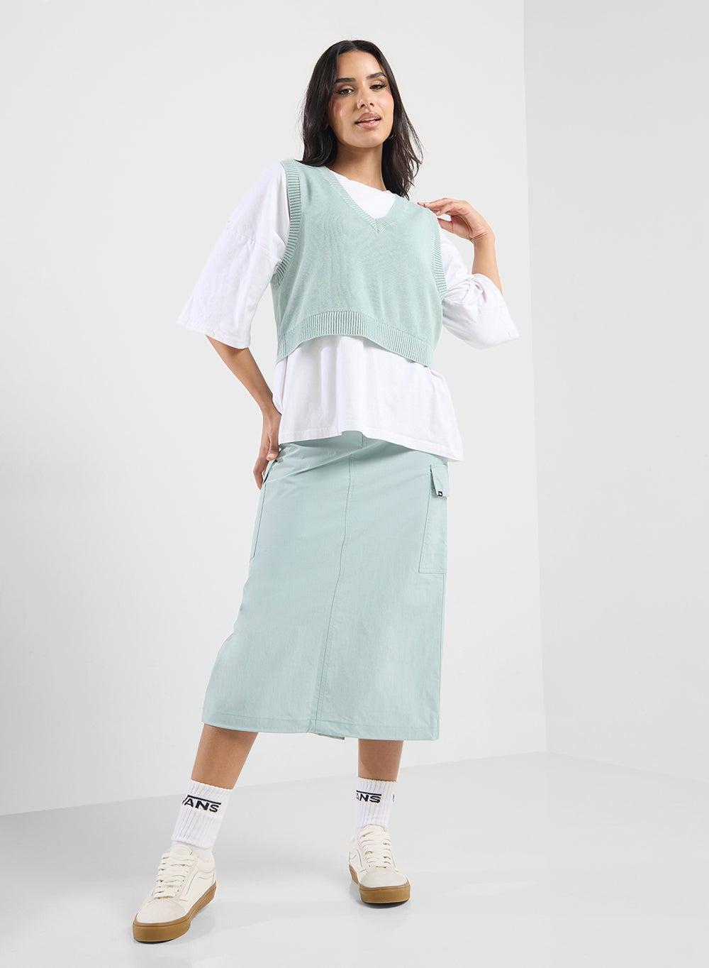 Riley Parachute Cargo Skirt with Bungee Hem - Image 1