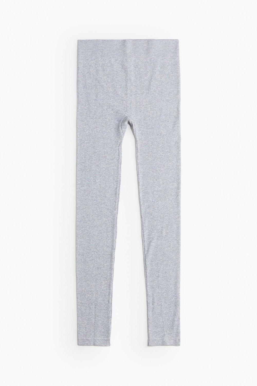 Seamless Rib Knit Regular Waist Leggings - Image 1