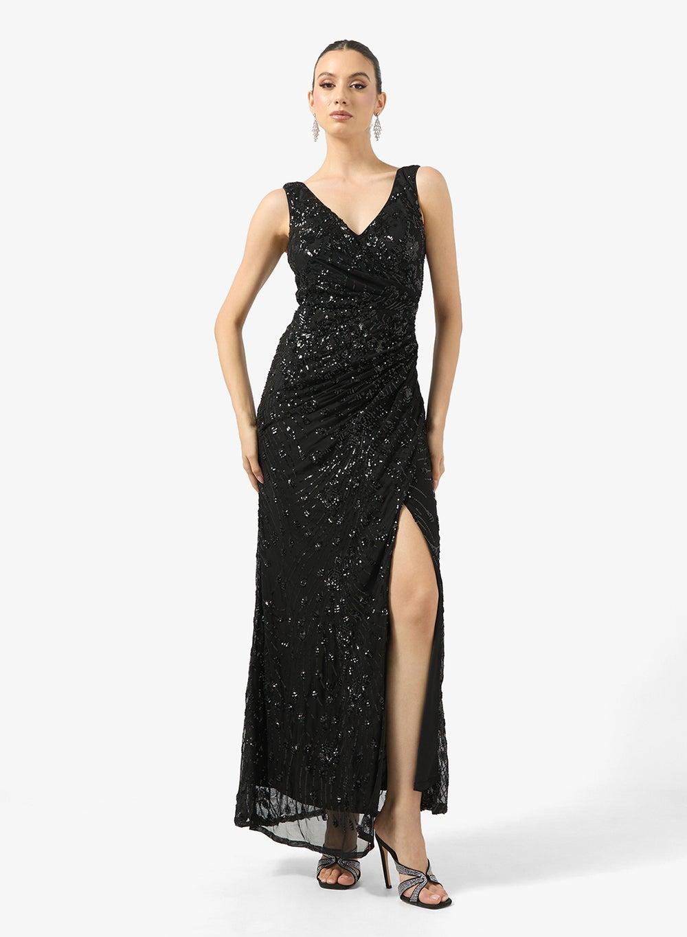 Sequin Embellished Evening Gown - Image 1