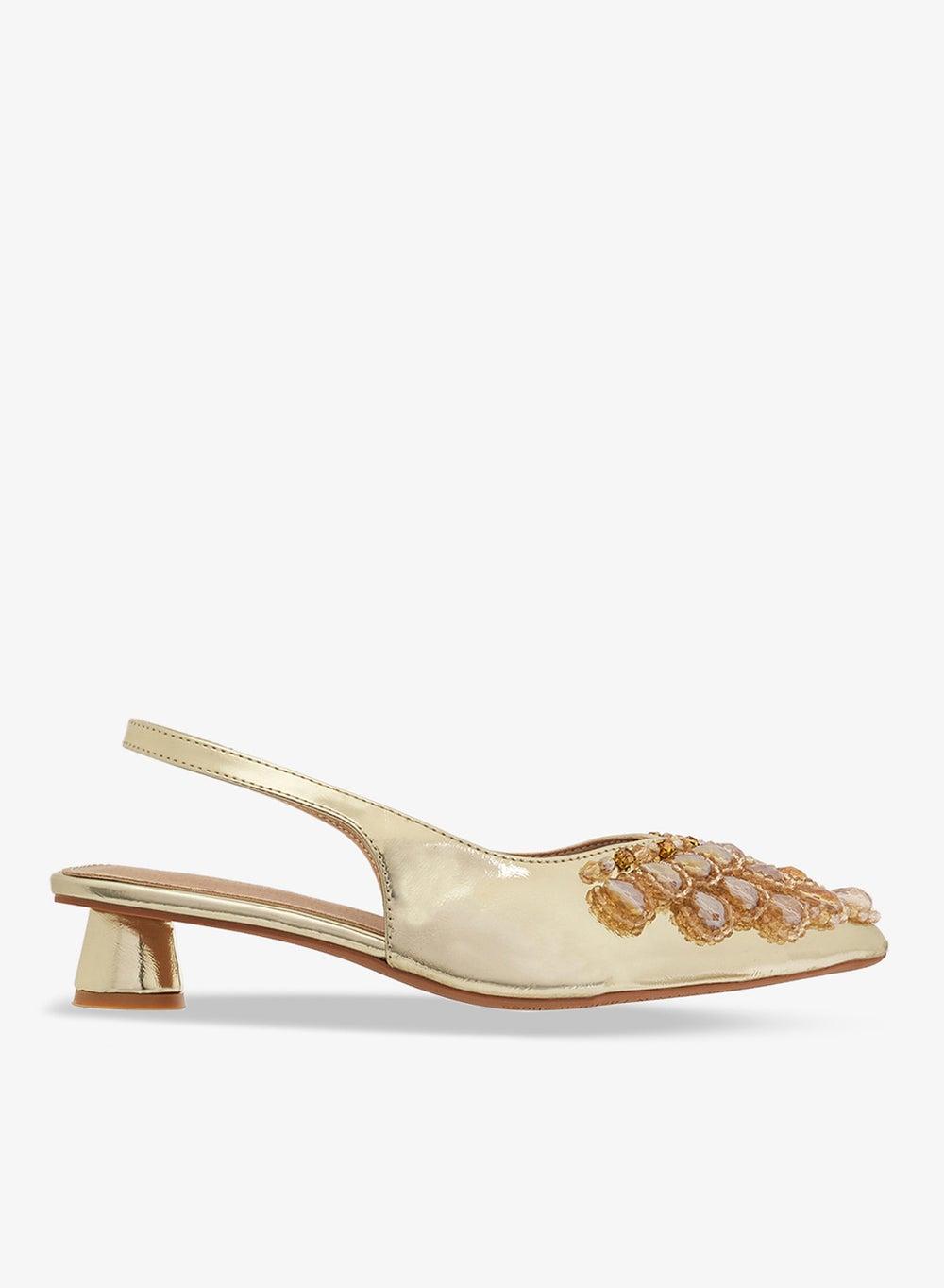 Embellished Detail Mid Heel Pumps - Image 1