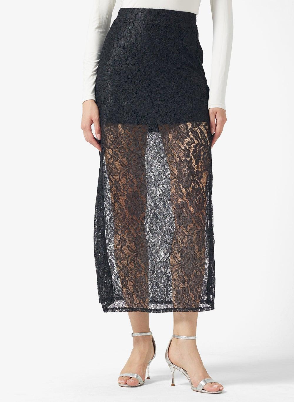 Sheer Lace Skirt - Image 1