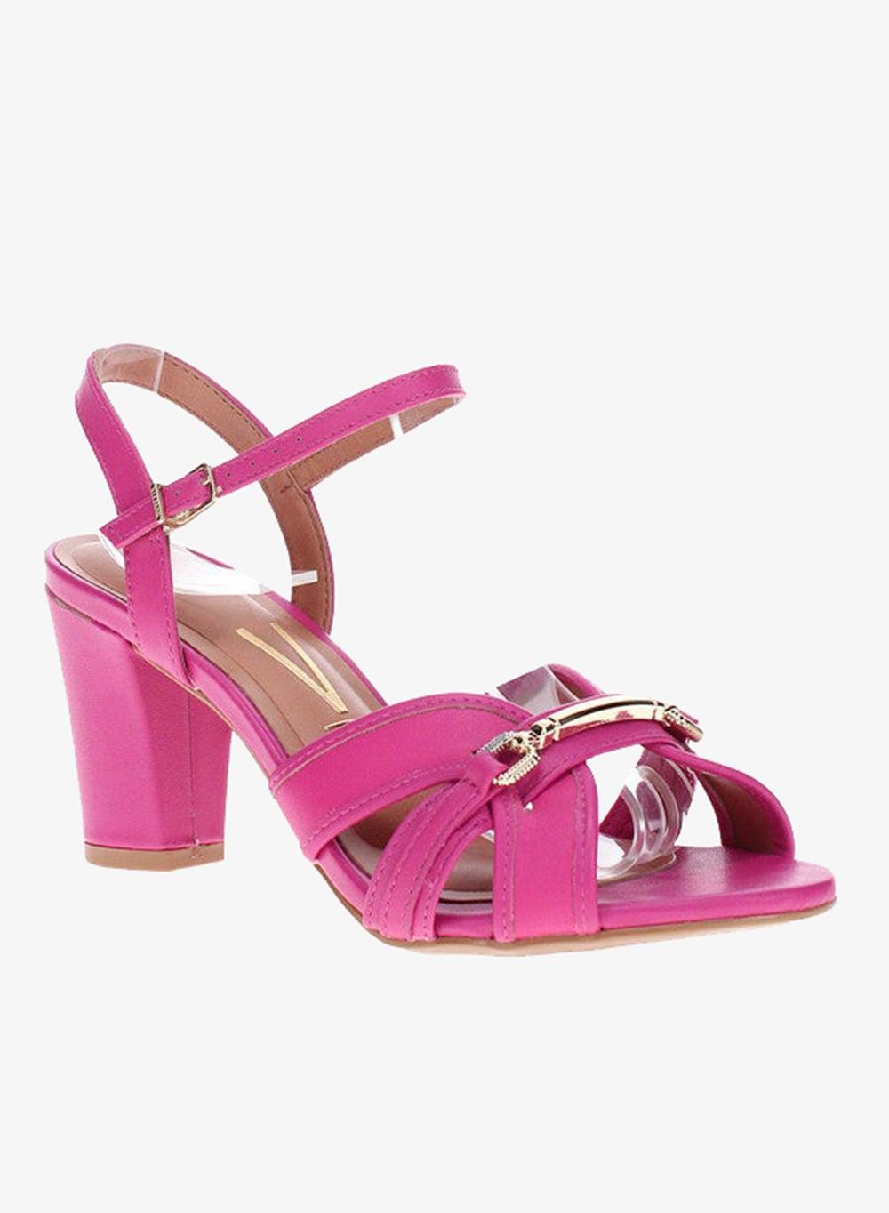Mid Heels Sling Back Sandals with Ankle Strap - Image 1