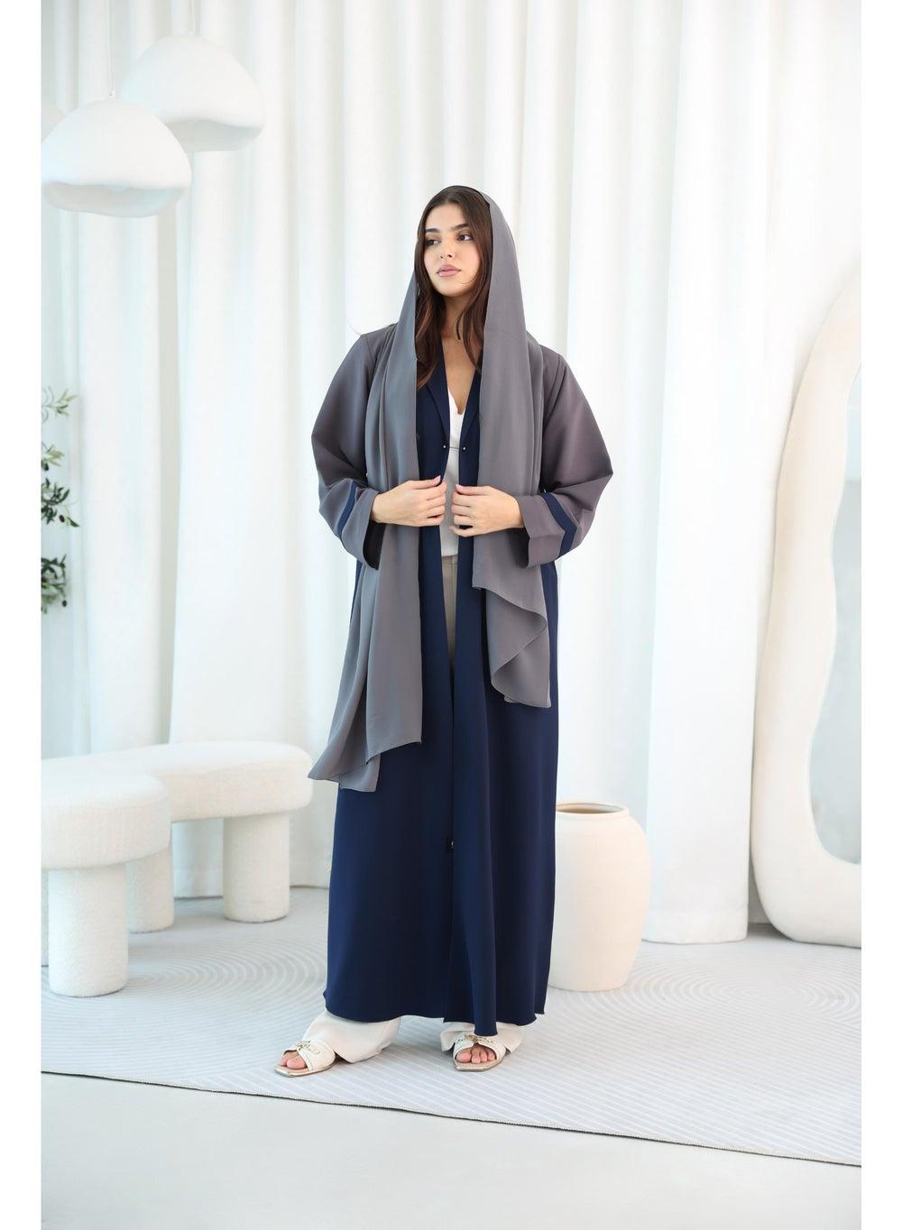 Blazer Design Open Front Abaya ABY1119 - Image 1