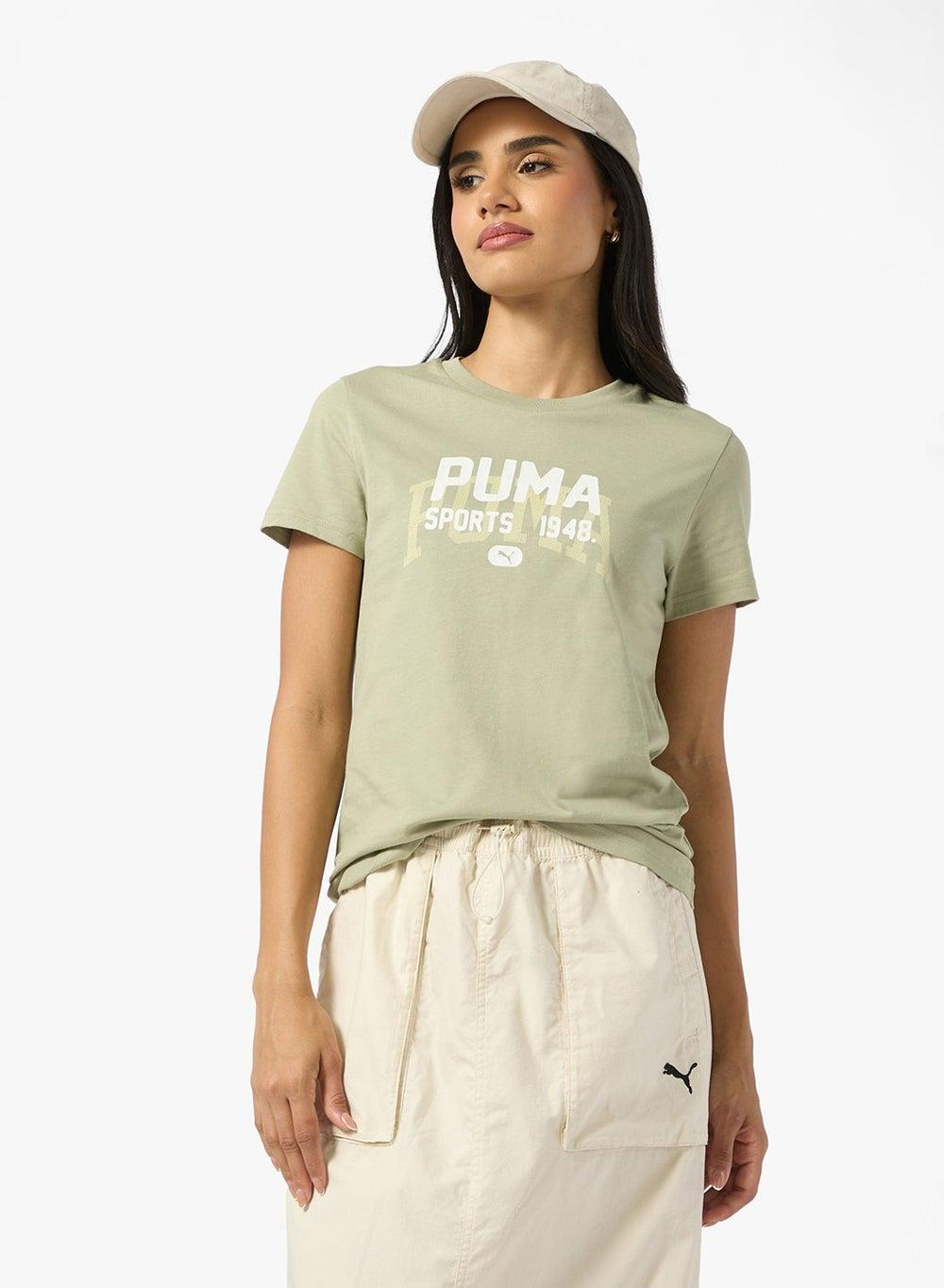 Puma Graphic Varsity Women’s Regular Fit T-Shirt - Image 1