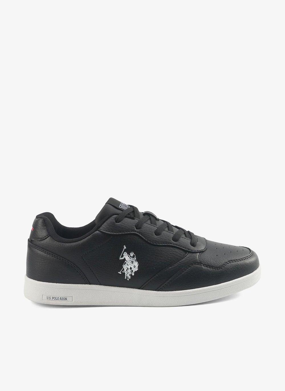 Women's Black Rugged Low-Top Sneakers with Durable Sole - Image 1