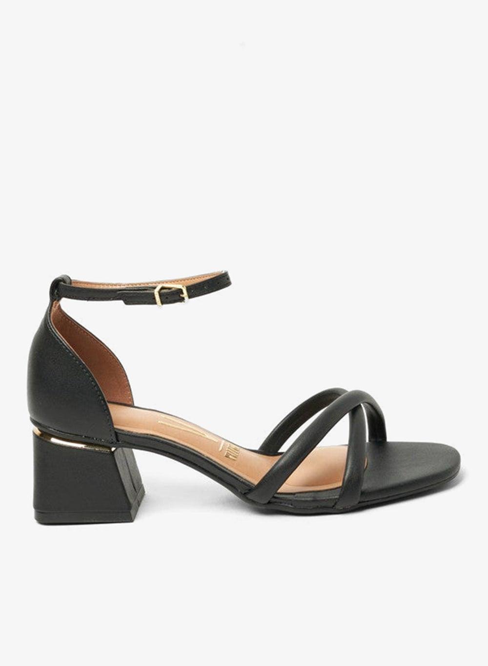 Vizzano Black Low Heel Sandals Made in Brazil - Image 1