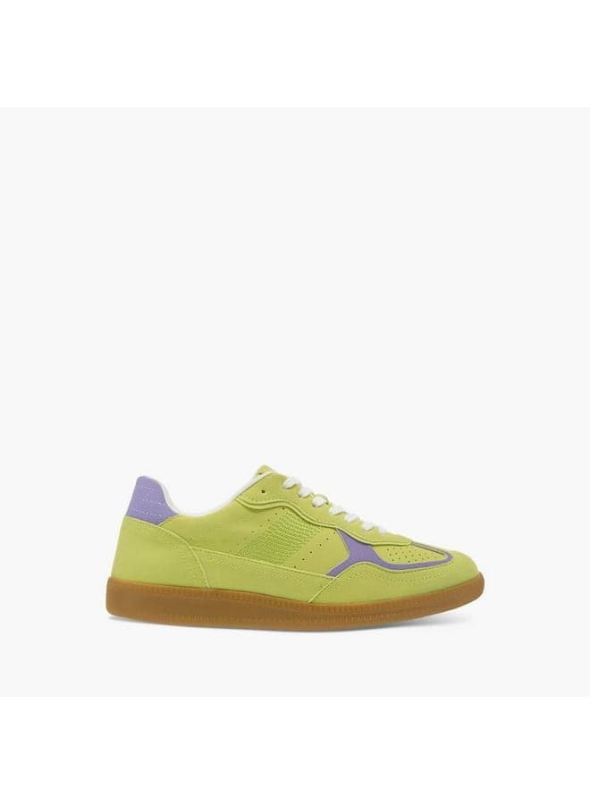 Women's Textured Lace-Up Low-Top Ankle Sneakers - Image 1