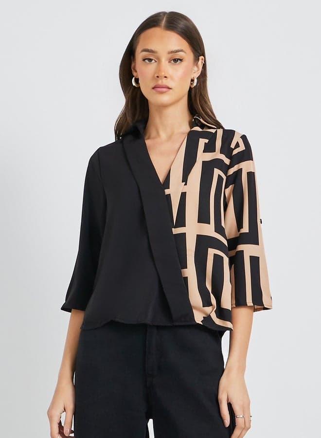 Graphic Print Short Sleeve Regular Fit Shirt - Image 1