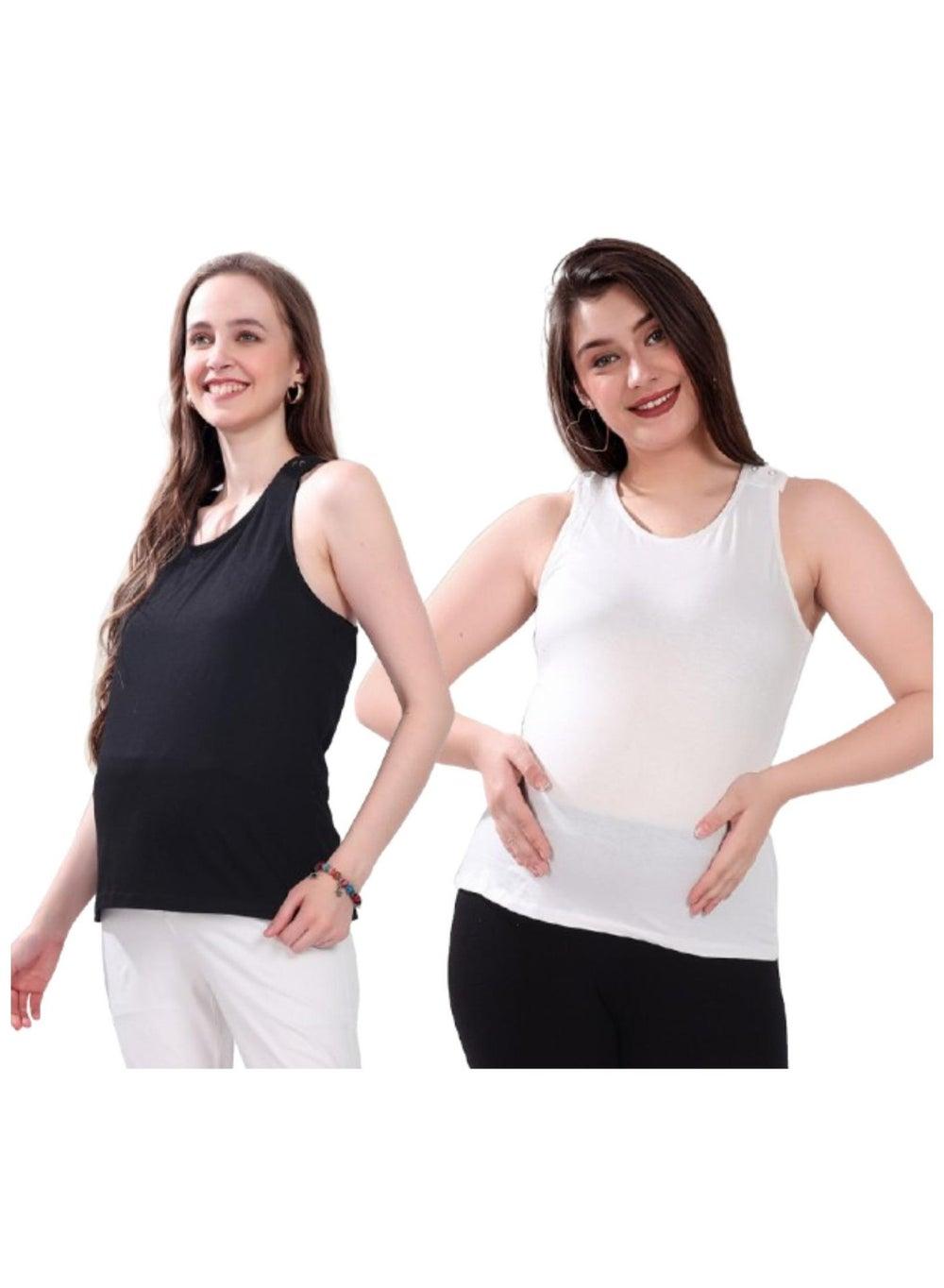 TUMMY Maternity and Nursing Tank Top Combo Pack of 2 - Image 1