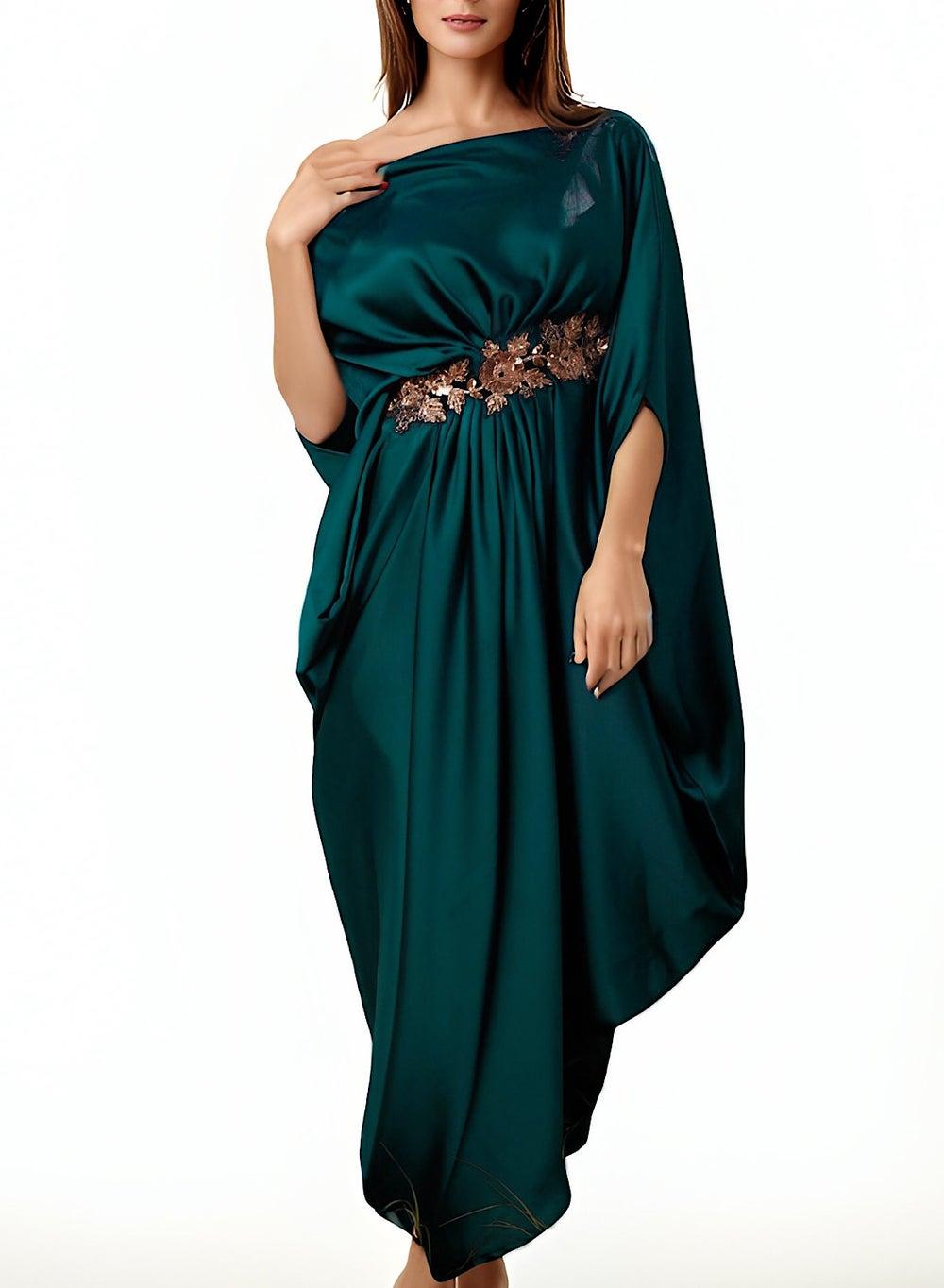 Drape Pleat Greek Style Convertible Dress - Image 1