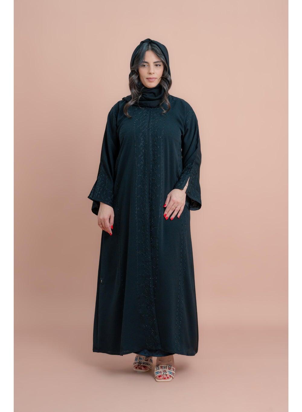 Aary Embroidered Modern Abaya AIK052 - Image 1