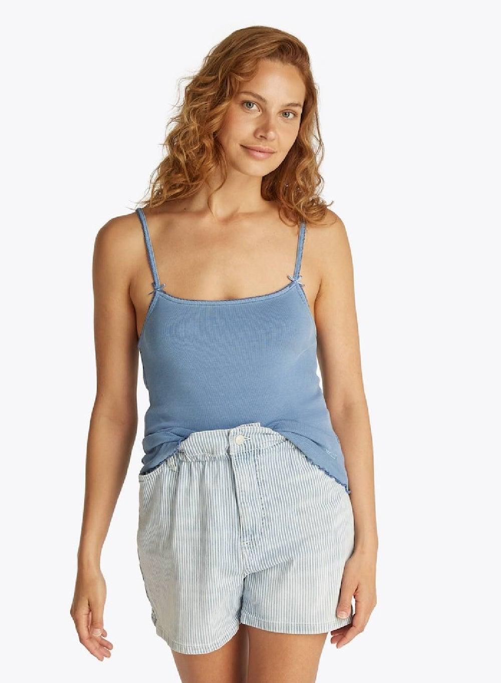 Slim Rib Strap Tank Top - Image 1