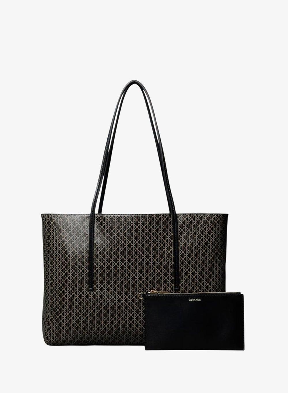 Coated Emblem Logo Tote Bag with Pouch - Image 1