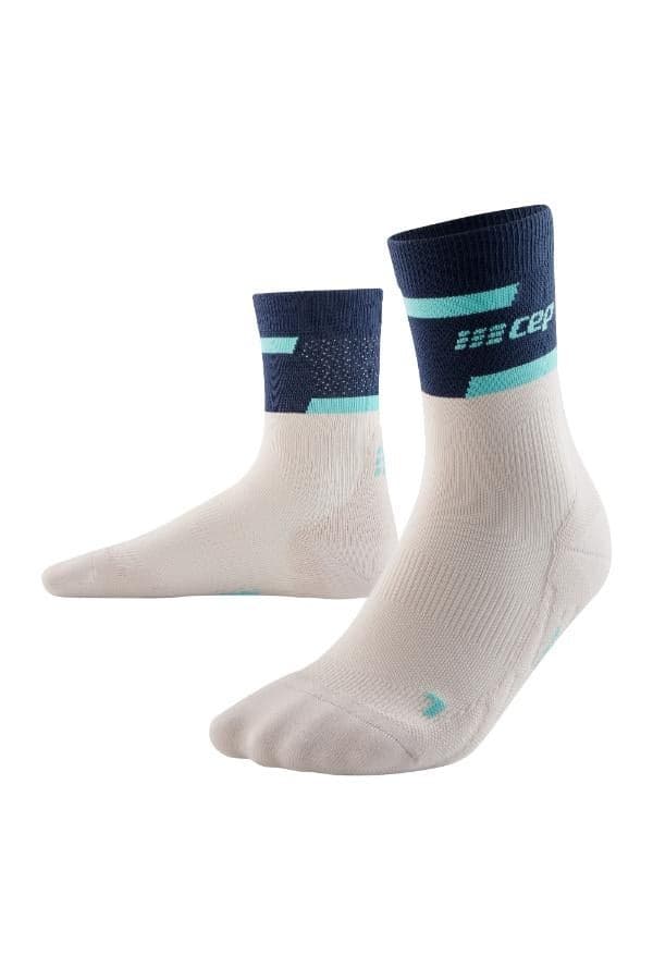 CEP The Run Compression Socks Mid Cut V4 Women Blue/Off-White - Image 1