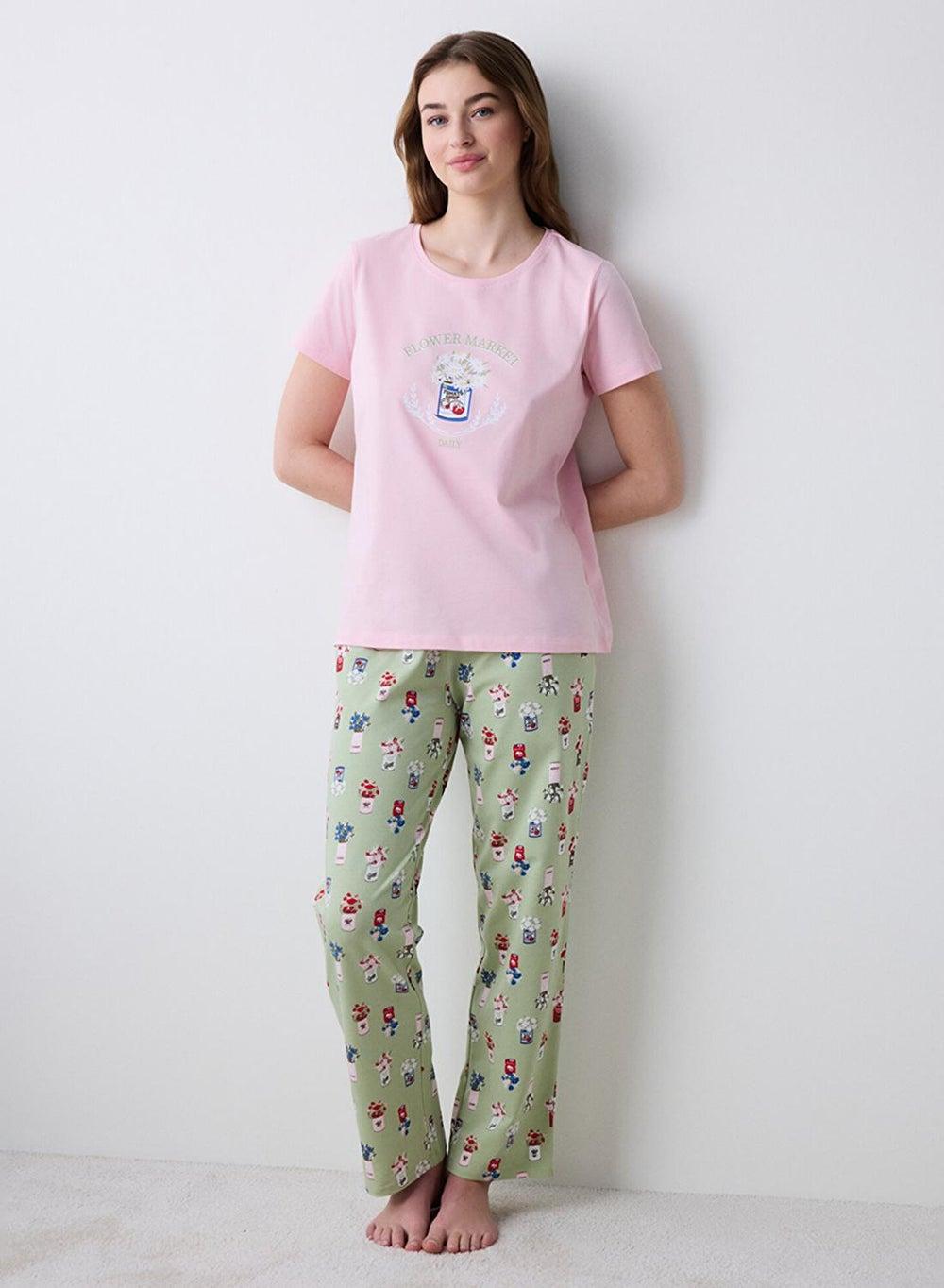 Penti Mix Floral Cotton Long Pyjama Set - Image 1
