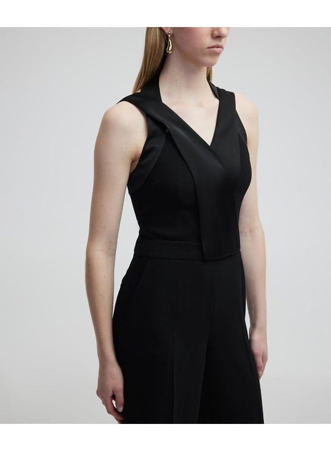 Wide Leg Mixed Jumpsuit for Evening Wear - Image 1