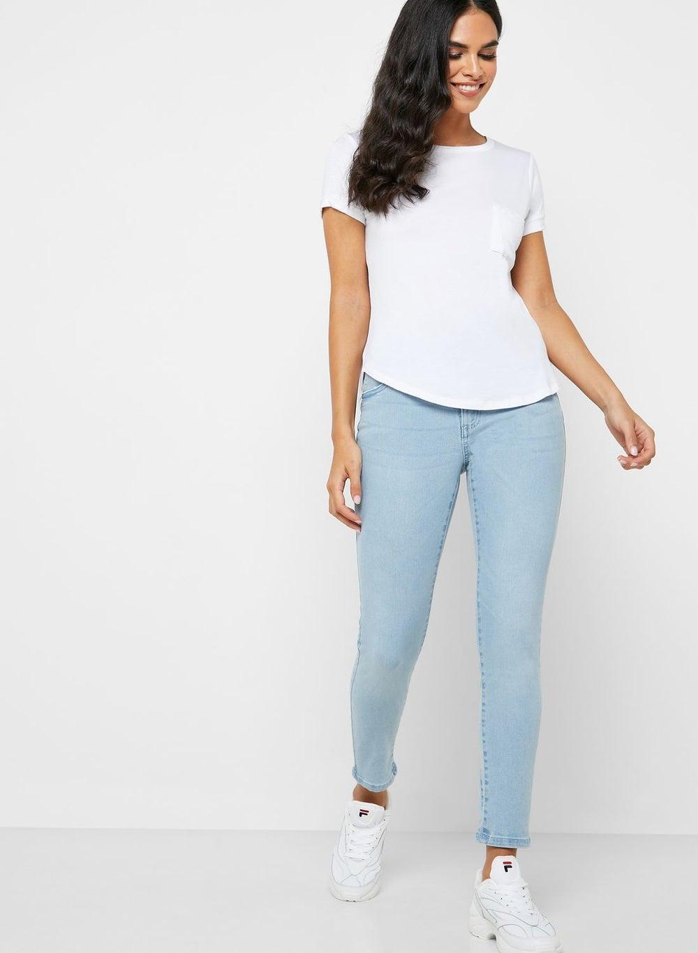 Mid Rise Ankle Grazer Skinny Jeans - Image 1